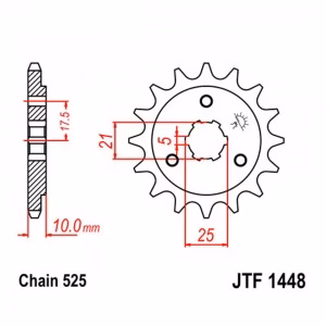 Звезда передняя ведущая JT JTF1448 Suzuki DR650 DR800 XF Freewind Motorcycle