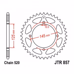 Зірка задня ведена JT JTR857 Yamaha XT660 XT550 XV250 XT400 XT600 XTZ660 Motorcycle