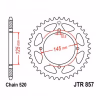 Зірка задня ведена JT JTR857 Yamaha XT660 XT550 XV250 XT400 XT600 XTZ660 Motorcycle