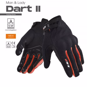 Текстильні моторукавички LS2 DART 2 MAN GLOVES BLACK RED