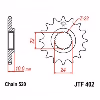 Зірка передня ведуча JT JTF402 Aprilia BMW Husqvarna Motorcycle