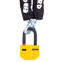 Протиугінний ланцюг з замком і гучною сиреною Oxford Boss Alarm 14mm Chain Lock (2.0 м)