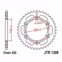 Зірка задня ведена JT JTR1308 Honda CBR600RR CBR900RR CBR1000RR Fireblade Super Blackbird Motorcycle
