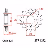Зірка передня ведуча JT JTF1372 Honda VT750 Shadow VT750 Black Widow Motorcycle