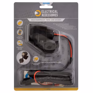 Зарядка Oxford Weatherproof Dual Port USB charger (5V 2Amp)