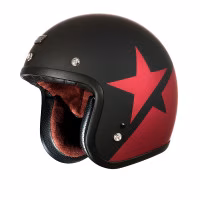 Шолом напівлицевик Origine Primo Star Red Black Matt