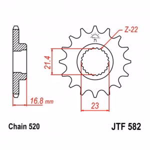 Зірка передня ведуча JT JTF582 Yamaha XJ600 Motorcycle