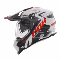 Шолом єндуро NOX N312 Vapor Gloss White Grey Red
