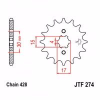 Зірка передня ведуча JT JTF274 Honda Motorcycle