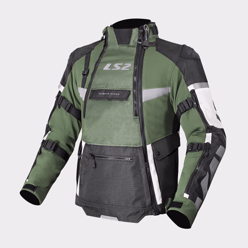 Текстильна мотокуртка LS2 X-Master Man Jacket Black Green Grey