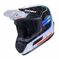 Шолом кросовий Kenny Performance Graphic + Wave Blue White