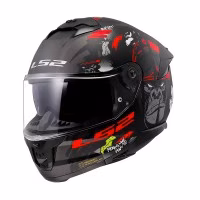Шолом інтеграл LS2 FF808 Stream 2 Angry Monkey Matt Black Red