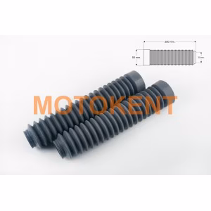 Гофри передньої вилки (пара) універсальні L-250mm, d-30mm, D-50mm (сірі) MZK