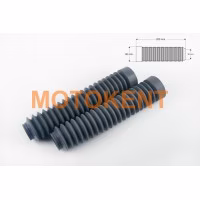 Гофри передньої вилки (пара) універсальні L-250mm, d-30mm, D-50mm (сірі) MZK