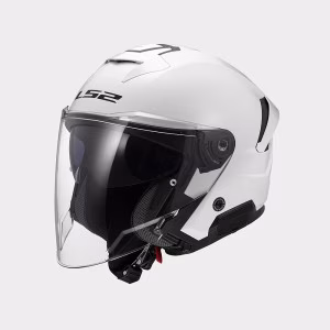 Шолом напівлицевик LS2 OF618 Verso 2 Solid Gloss White