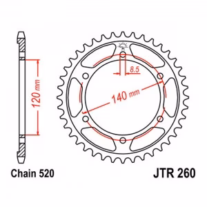 Зірка задня ведена JT JTR260 Honda XR250R Baja XL250 Motorcycle