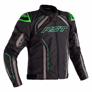 Шкіряна мотокуртка RST S1 Leather Jacket Men - Black/Grey/Neon Green