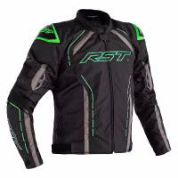 Шкіряна мотокуртка RST S1 Leather Jacket Men - Black/Grey/Neon Green