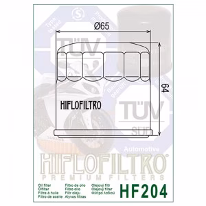 Фільтр масла HIFLO HF204 Honda Kawasaki Mercury Suzuki Triumph Yamaha ATV Marine