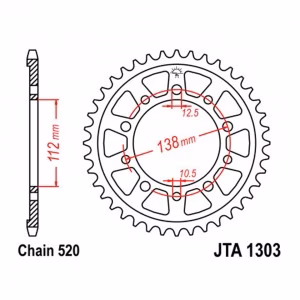 Звезда задняя ведомая JT JTA1303 Honda XL 1000 Varadero Yamaha YZF-R6 Motorcycle