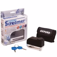 Замок на диск із сигналізацією Oxford SCREAMER  Disc alarm Lock Chrome