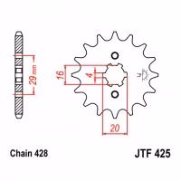 Зірка передня ведуча JT JTF425 Suzuki GP RV RG TS TSR Motorcycle