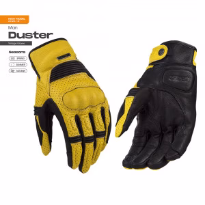 Моторукавички шкіряні LS2 Duster Man Gloves Mustard Black