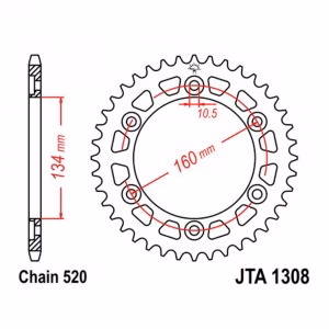 Звезда задняя ведомая JT JTA1308 Honda CBR 600RR CBR 1000RR Fireblade VTR 1000SP Motorcycle