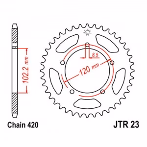 Зірка задня ведена JT JTR23 Aprilia 50RS 50 Tuono Motorcycle