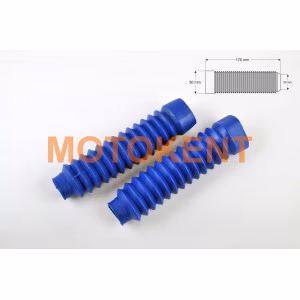 Гофри передньої вилки (пара) універсальні L-170mm, d-30mm, D-50mm (сині) MANLE