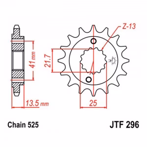 Зірка передня ведуча JT JTF296 Honda Motorcycle