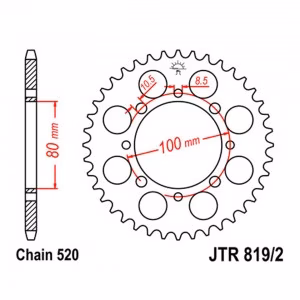 Зірка задня ведена JT JTR819/2 Suzuki GS250 Marauder GT250 TU250G TU250X Motorcycle