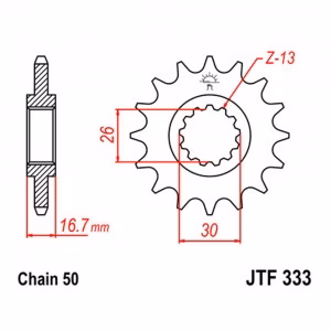 Зірка передня ведуча JT JTF333 Honda Hornet Fireblade Magna CB CBF CBR VF VTR Motorcycle