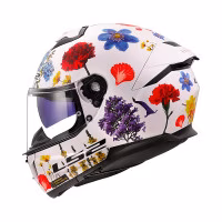 Шолом інтеграл LS2 FF808 Stream 2 Flowers Gloss White