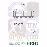 Фільтр масла HIFLO HF303Chrome Access Bimota Honda Kawasaki Yamaha Polaris ATV Marine