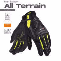 Жіночі моторукавички LS2 ALL TERRAIN LADY GLOVES BLACK H-V YELLOW