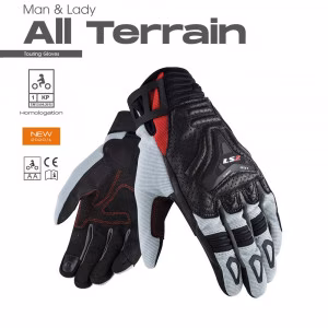 Текстильні моторукавички LS2 ALL TERRAIN MAN GLOVES BLACK GREY RED