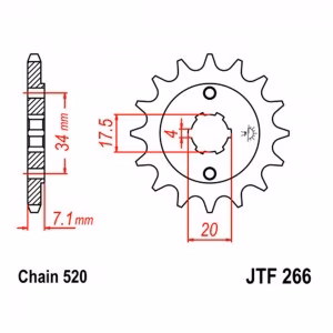 Зірка передня ведуча JT JTF266 Honda Motorcycle