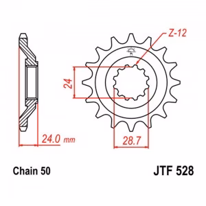 Зірка передня ведуча JT JTF528 Kawasaki  ZX ZZ-R Motorcycle