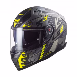 Шолом інтеграл LS2 FF811 VECTOR 2 TECHBOT Matt Titanium H-V Yellow