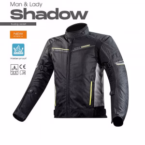 Текстильна мотокуртка LS2 SHADOW MAN JACKET BLACK TITANIUM H-V YELLOW