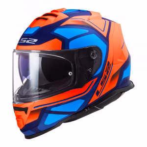 Шлем интеграл LS2 FF800 Storm Faster Matt Fluo Orange Blue
