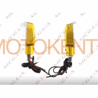 Поворот світлодіодний, труна (15 LED, золота, прозоре скло) JS