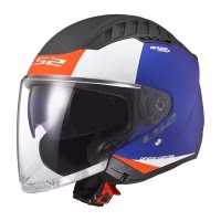Шолом напівлицевик LS2 OF600 Copter Urban Matt Blue Red