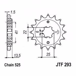 Зірка передня ведуча JT JTF293 Honda Motorcycle