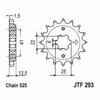 Зірка передня ведуча JT JTF293 Honda Motorcycle