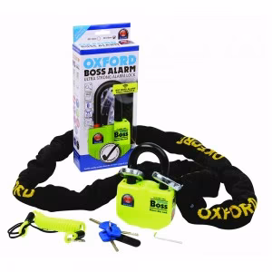 Замок із сигналізацією та ланцюгом для мотоцикла Oxford BIG Boss Alarm 12mm Chainlock 1.2mt