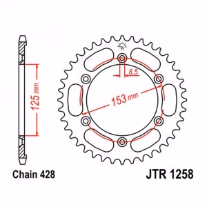 Зірка задня ведена JT JTR1258 Honda XR125L Baja Motorcycle