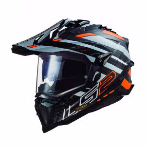 Шолом єндуро LS2 MX701 EXPLORER C Edge Black Orange White