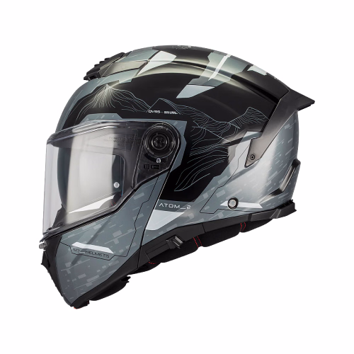 Шолом модуляр MT Atom 2 SV Highlands C2 Gloss Black Grey